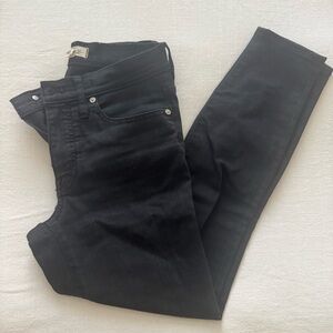 Madewell Faded Black 9” Mid Rise Skinny Jeans